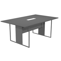 Tavolo riunione 180x110cm antracite / gamba antracite / top bianco ESSENCE