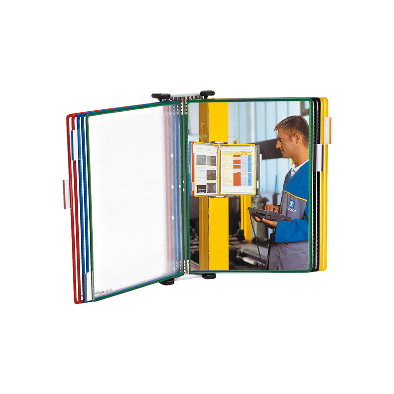 LEGGIO DA MURO CON 10 TASCHE PVC COLORI ASS. T-Technic Djois