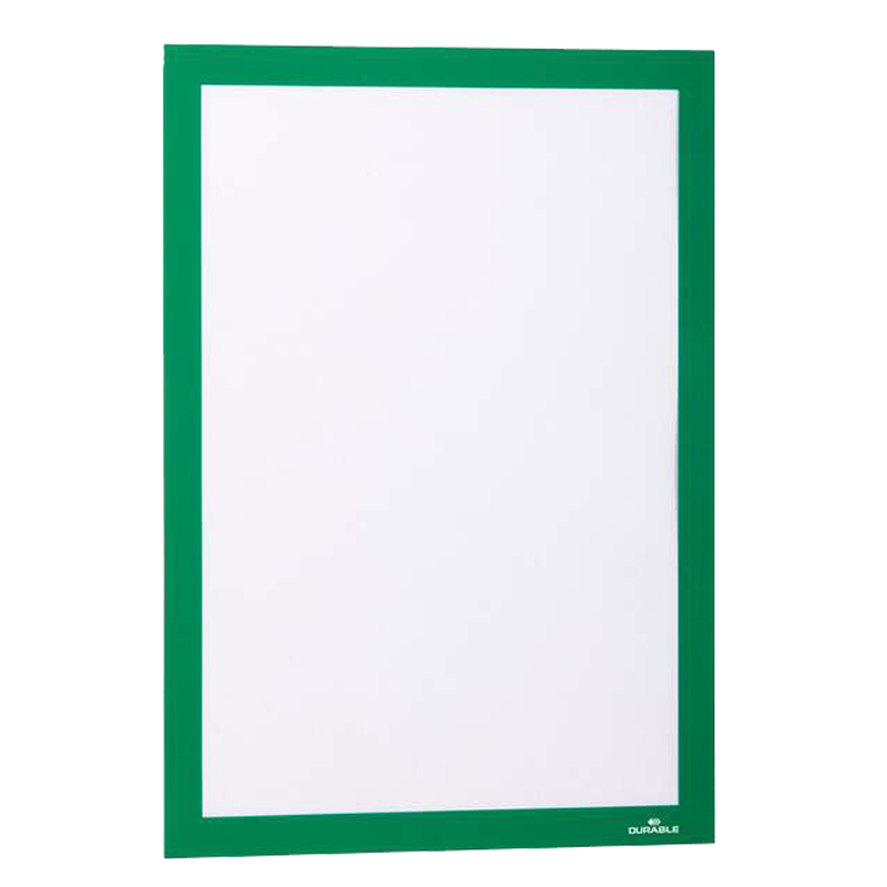 Cornice espositiva adesiva DuraframeR A4 21x29,7cm verde DURABLE
