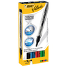 ASTUCCIO 4 MARCATORI P.TONDA Whiteboard VELLEDAR Liquid Ink Pocket BICR