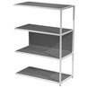 MODULO AGGIUNTIVO libreria Modular 90x44H122cm con struttura BIANCO - ANTRACITE