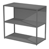 LIBRERIA bassa a giorno 90x44cm - H80cm ANTRACITE - gamba antracite ESSENCE