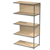 MODULO AGGIUNTIVO libreria Modular 90x44H161cm con struttura ANTRAC.- ROVERE