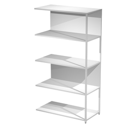 MODULO AGGIUNTIVO libreria Modular 90x44H161cm con struttura BIANCO - BIANCO