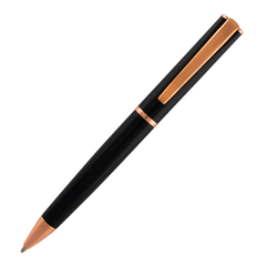 PENNA SFERA IMPRESSAÂ NERO-ROSEGOLD punta M MONTEVERDE