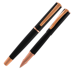 ROLLER IMPRESSAÂ NERO-ROSEGOLD punta M MONTEVERDE