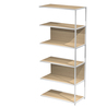 MODULO AGGIUNTIVO libreria Modular 90x44H200cm con struttura BIANCO - ROVERE