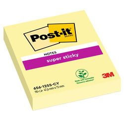 BLOCCO 90foglietti Post-itÂ® Super Sticky Giallo CanaryÂ 47.6x76mm 656-12SS-CY-EU