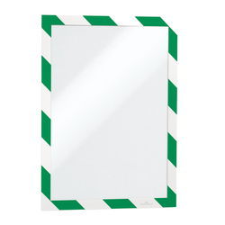 Cornice adesiva DuraframeR Security A4 21x29,7cm verde-bianco DURABLE