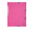 CARTELLA CON ELASTICO 24x32CM ROSA CARTONCINO LUSTRE' 425gr