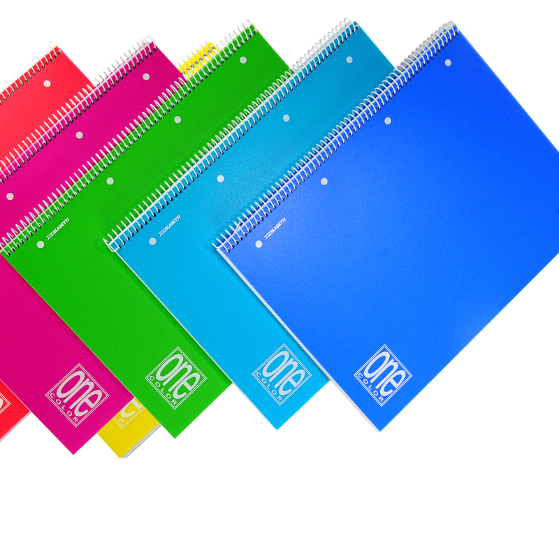 QUADERNO SPIRALATO PPL 162x210 A5 80fg+1 80gr 1rigo ONE COLOR BLASETTI