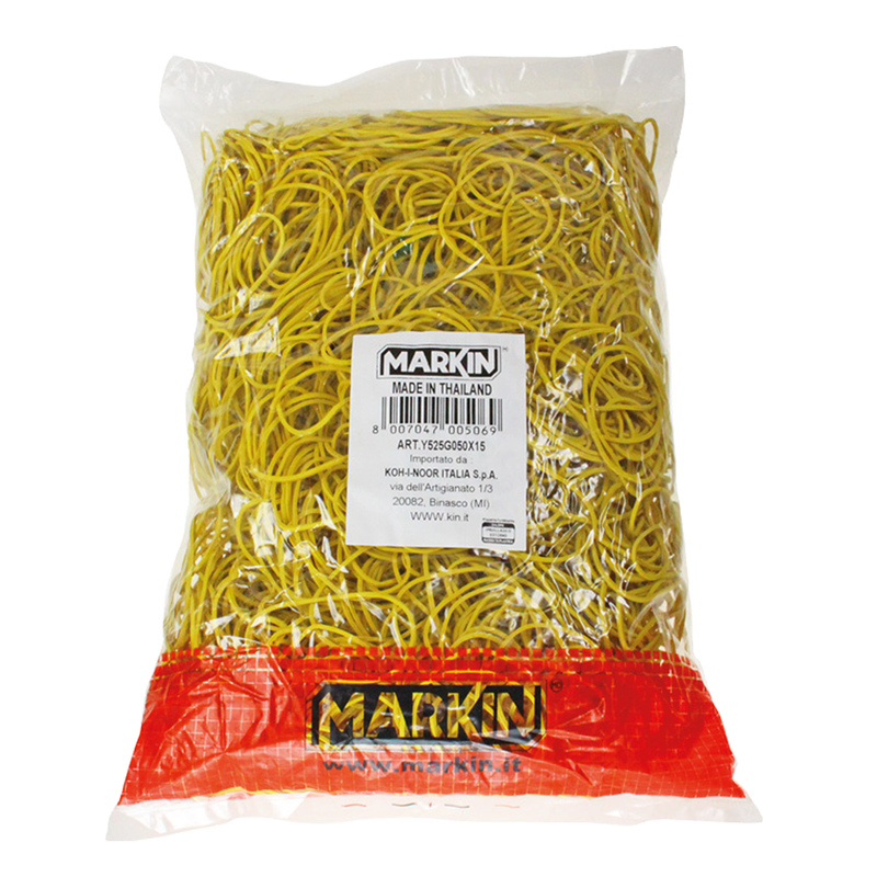 ELASTICO GOMMA GIALLO D50 SACCO DA 1KG Markin