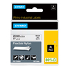 NASTRO NYLON FLESSIBILE 24mm x 3.5mt nero su bianco 1734524 RHINO
