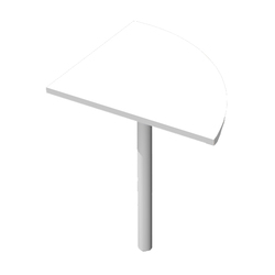 ANGOLARE 90Â° BIANCO + GAMBA SUPPORTO x SCRIVANIE Agora' Basic