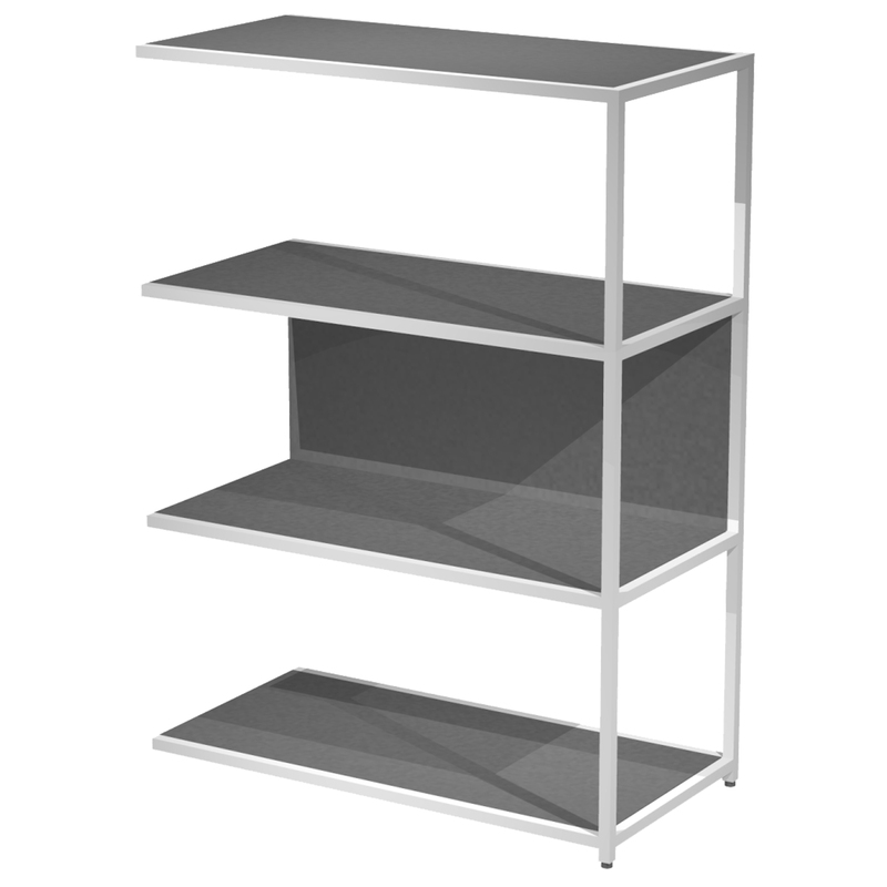 MODULO AGGIUNTIVO libreria Modular 90x44H122cm con struttura BIANCO - ANTRACITE