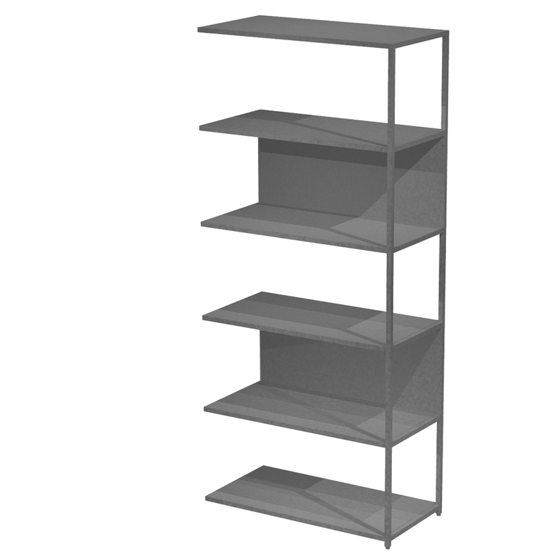 MODULO AGGIUNTIVO libreria Modular 90x44H200cm con struttura ANTRAC.- ANTRACITE