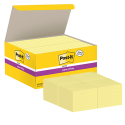 VALUE PACK 21+3 BLOCCO 90fg Post-itR Super Sticky Giallo Canary 47.6x47.6mm