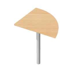 ANGOLARE 90  FAGGIO + GAMBA SUPPORTO GRIGIO CROMATO x SCRIVANIE EASY